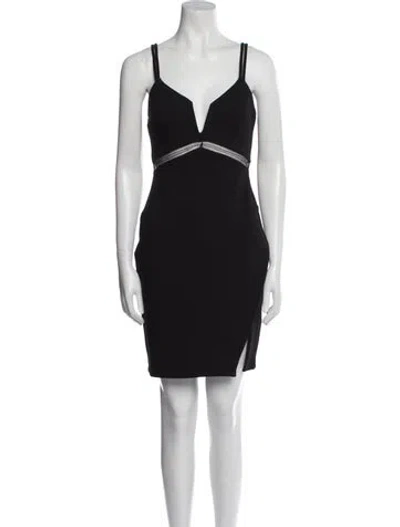 Pre-owned Astr Nylon Mini Dress In Black