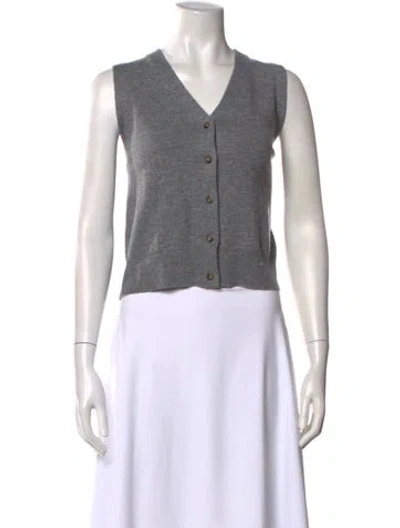 Pre-owned Astr Nylon V-neck Sweater W/ Tags In Gray