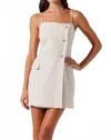 Astr Azria Button-front Wrap Dress In Oatmeal In White