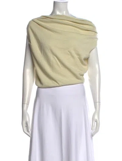 Pre-owned Astr Off-the-shoulder Sweater In Yellow