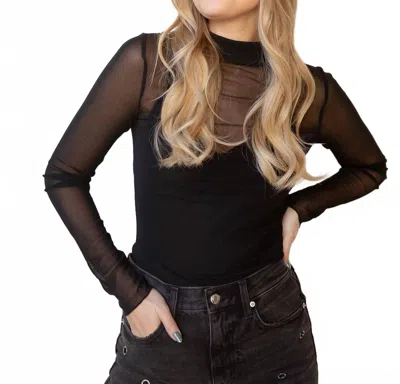 Astr Olia Bodysuit In Black