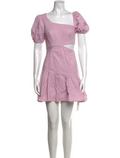 Pre-owned Astr One-shoulder Mini Dress In Purple