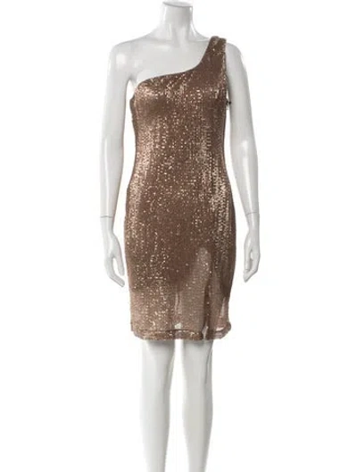 Pre-owned Astr One-shoulder Mini Dress W/ Tags In Neutral