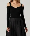 Astr Pacey Off The Shoulder Sweater In Black In Black