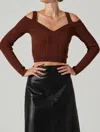 ASTR PACEY SWEATER IN MAROON