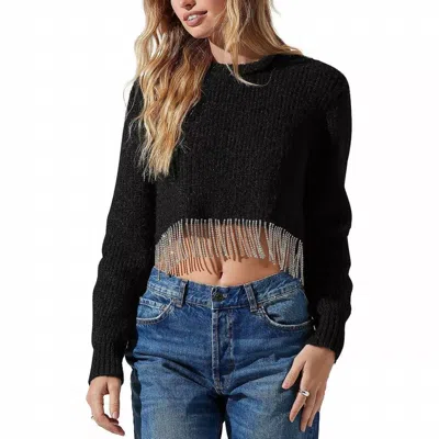 Astr Palmer Sweater In Black