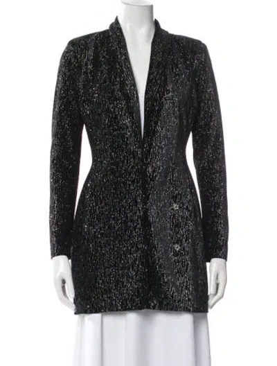 Pre-owned Astr Patterned Blazer In Black