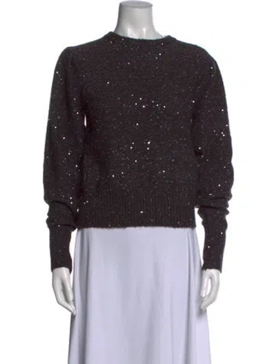 Pre-owned Astr Patterned Crew Neck Sweater In Brown
