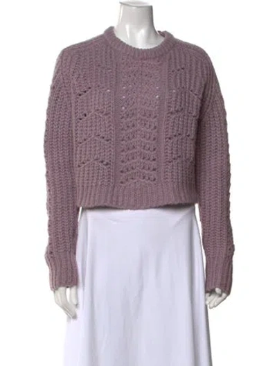 Pre-owned Astr Patterned Crew Neck Sweater In Purple