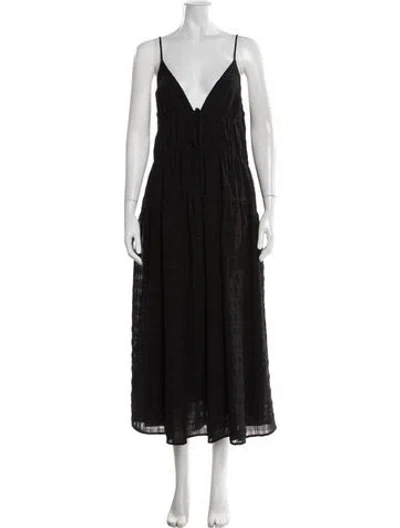 Pre-owned Astr Patterned Midi Length Dress In Black
