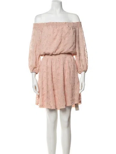 Pre-owned Astr Patterned Mini Dress In Pink