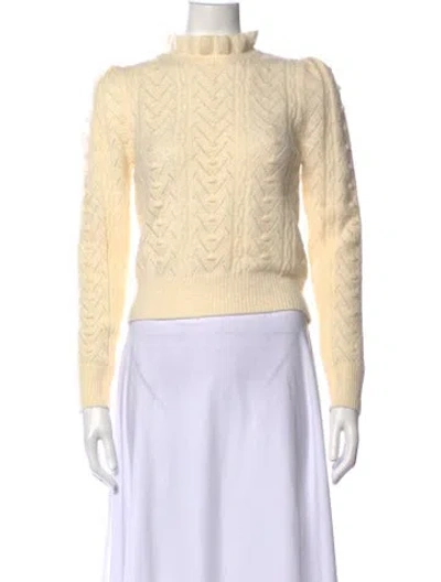 Pre-owned Astr Patterned Mock Neck Sweater W/ Tags In Neutrals