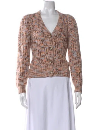 Pre-owned Astr Patterned V-neck Sweater In Multi