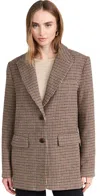 Astr Pauline Blazer In Brown Purple Multi