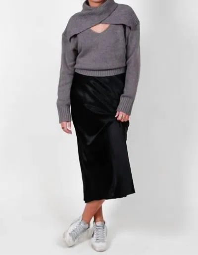 Astr Pearson Sweater In Mushroom In Grey