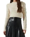 Astr The Label Pelloni Crewneck Sweater In White