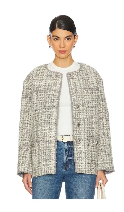 Astr Perona Coat In Grey Taupe