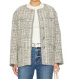 Astr Perona Coat In Grey Taupe In Multi