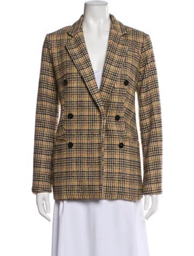 Pre-owned Astr Plaid Print Blazer