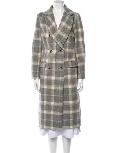 Pre-owned Astr Plaid Print Trench Coat In Neutral
