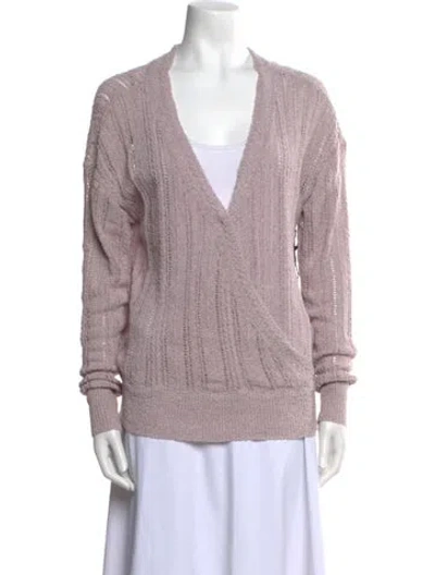 Pre-owned Astr Plunge Neckline Sweater In Purple