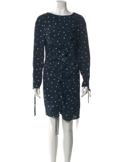 Pre-owned Astr Polka Dot Print Knee-length Dress In Blue