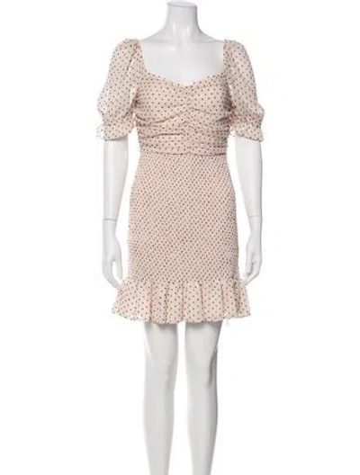 Pre-owned Astr Polka Dot Print Mini Dress In Pink