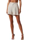 Astr Preston Shorts In Natural Black Stripe In Multi