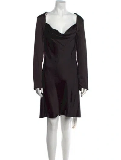 Pre-owned Astr Printed Knee-length Dress In Black