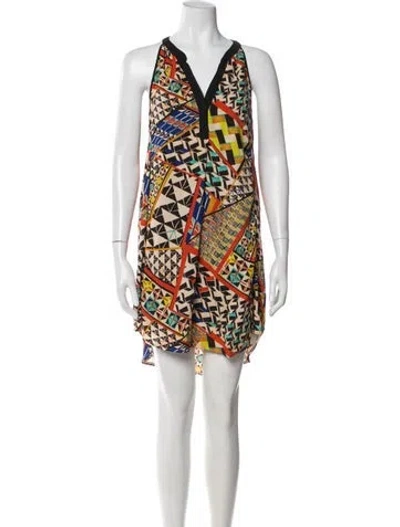 Pre-owned Astr Printed Knee-length Dress In Multi