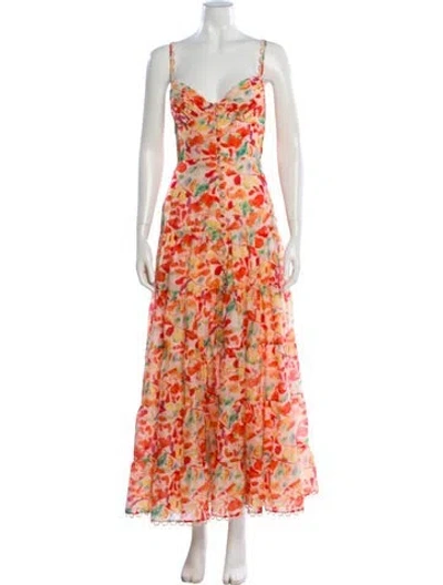 Pre-owned Astr Printed Long Dress