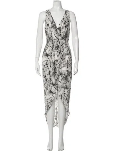 Pre-owned Astr Printed Long Dress In Multi