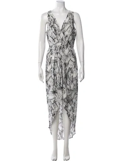 Pre-owned Astr Printed Long Dress In Multi