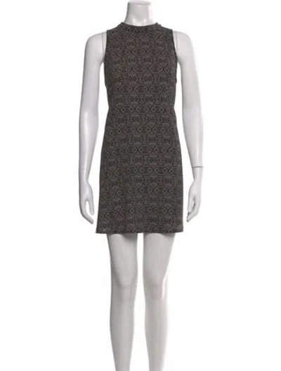 Pre-owned Astr Printed Mini Dress In Neutral