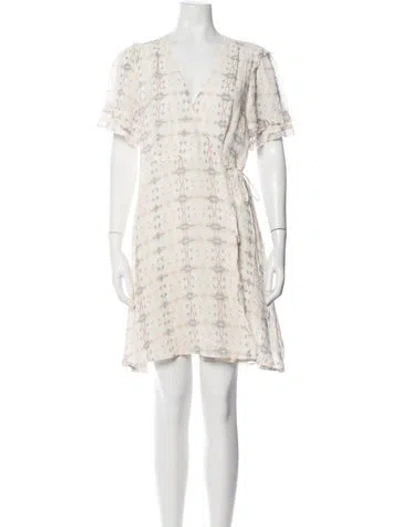 Pre-owned Astr Printed Mini Dress In Neutrals