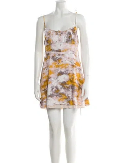 Pre-owned Astr Printed Mini Dress In Pink