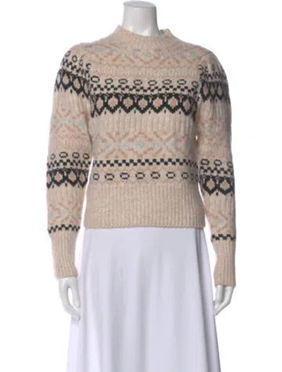 Pre-owned Astr Printed Mock Neck Sweater W/ Tags In Neutral