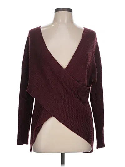 Pre-owned Astr Pullover Sweater In Burgundy