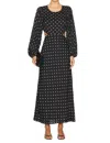 Astr Quinn Midi Dress In Black Cream In Black