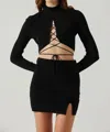 Astr The Label Raven Strappy Cutout Sweater In Black