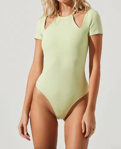 Astr Reedley Bodysuit In Light Green
