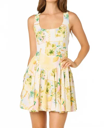 Astr Reina Mini Dress In Yellow In Brown