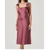 Astr Rina Midi Dress In Dark Mauve In Red