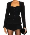 Astr Rivka Sweetheart Blazer In Black In Black