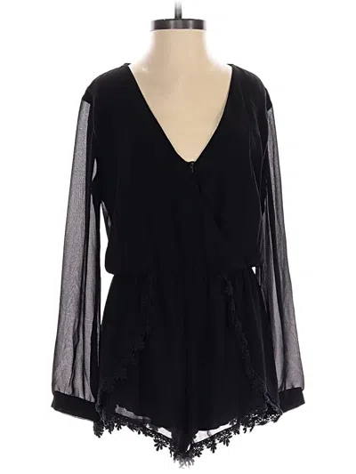 Pre-owned Astr Romper In Black