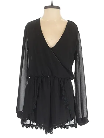 Pre-owned Astr Romper In Black