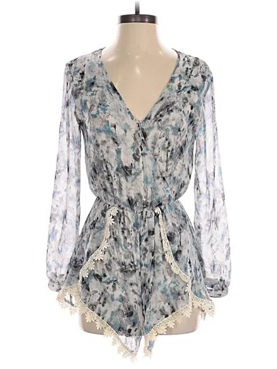 Pre-owned Astr Romper In Blue
