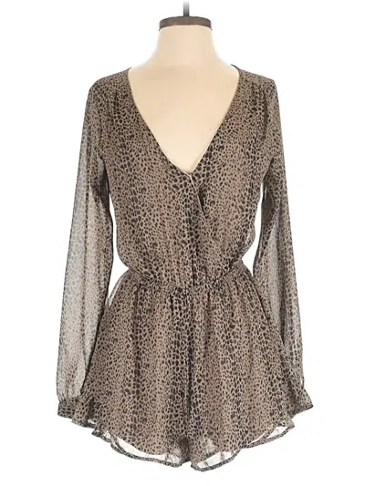 Pre-owned Astr Romper In Brown