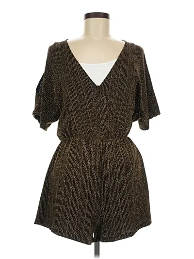 Pre-owned Astr Romper In Brown