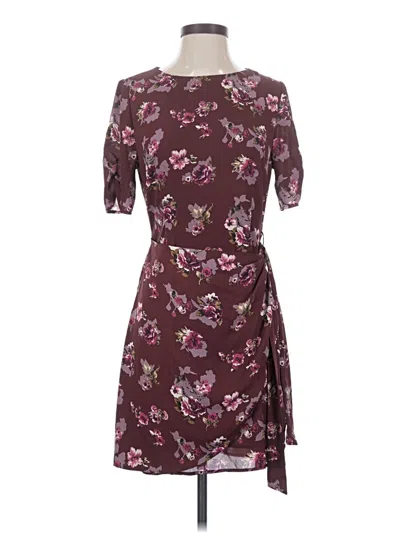 Pre-owned Astr Romper In Burgundy